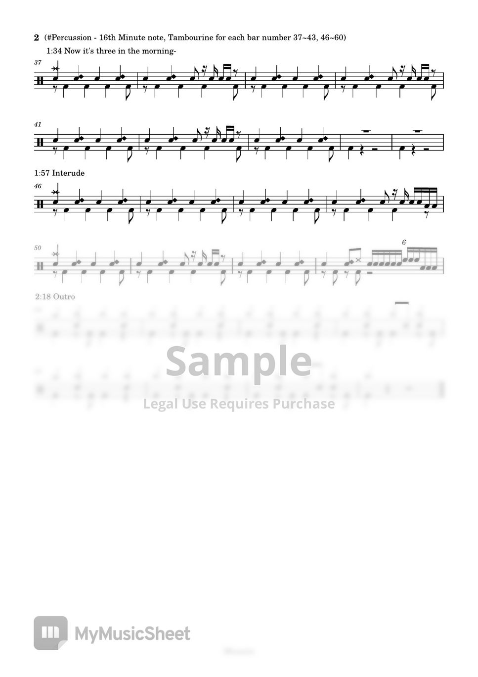 Why'd You Only Call Me When You're High? – Arctic Monkeys Sheet music for  Drum group (Solo)