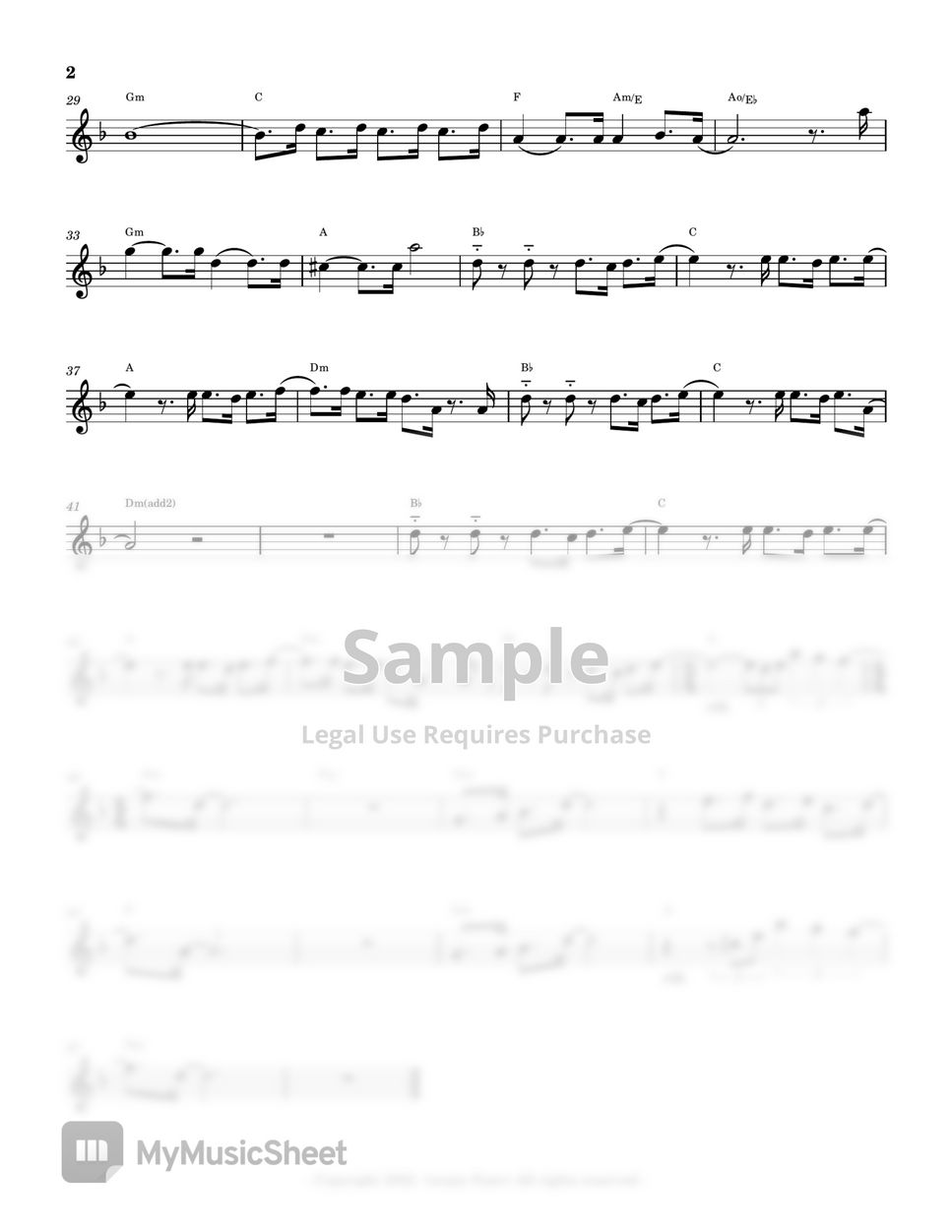 La La Land OST - City of stars (Flute Sheet Music Easy) by sonye flute