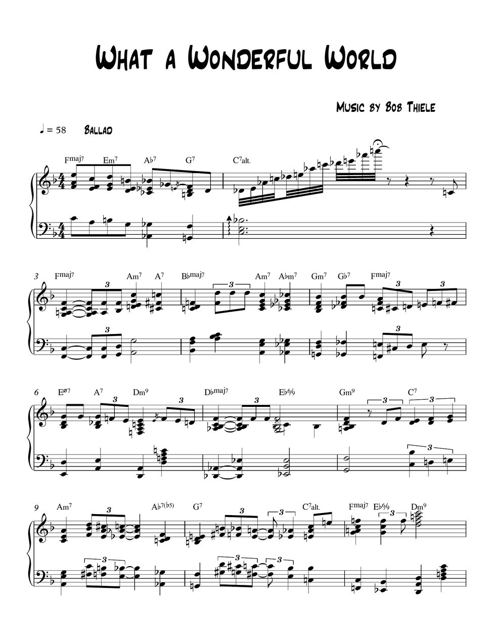 Louis armstrong what a wonderful world jazz ballad by miwha
