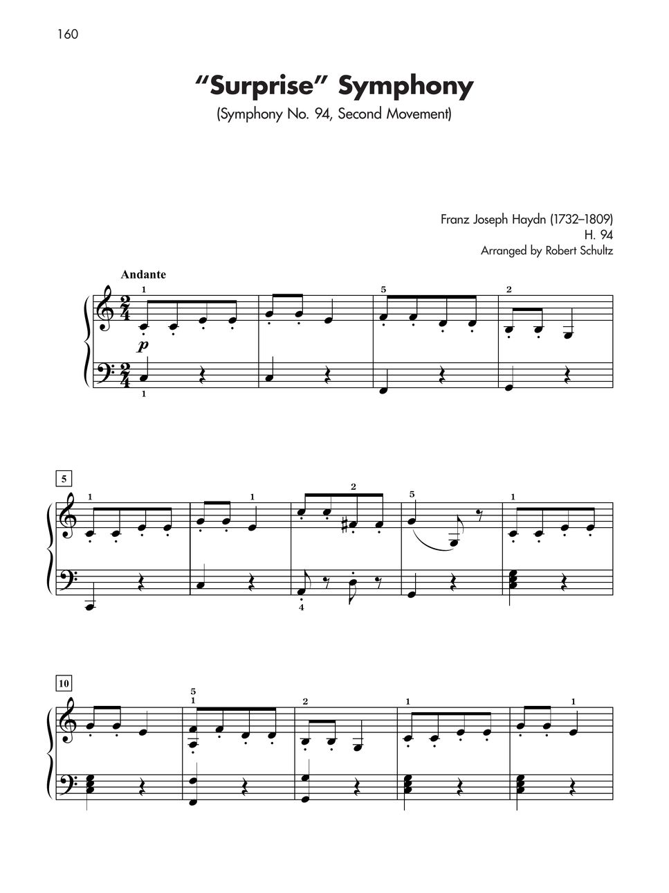 Artist surprise symphony easy pdf sheets by artist