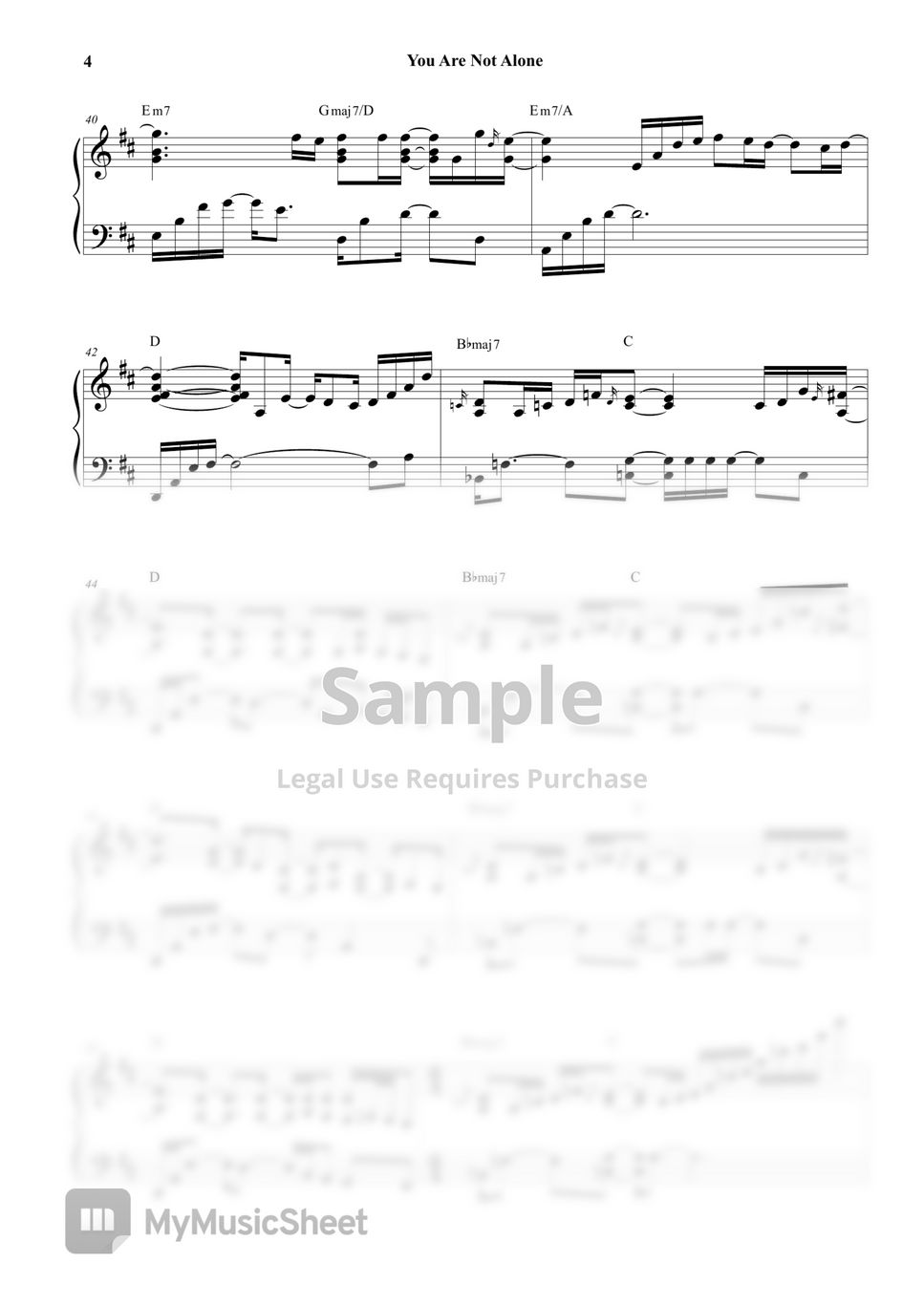 Michael Jackson - You Are Not Alone by Daeyoun Kim