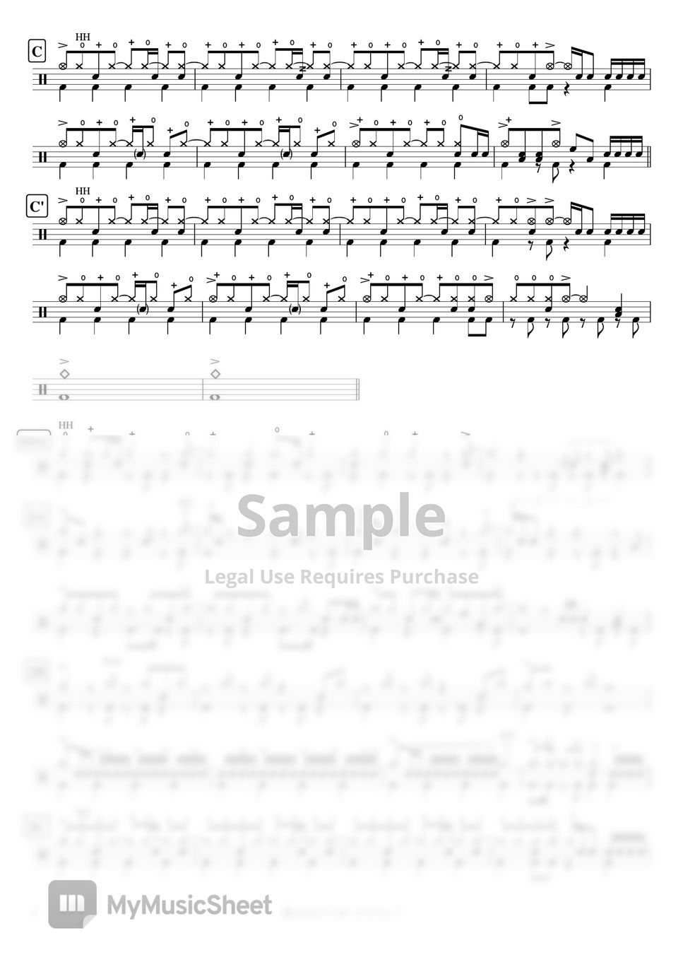 Eve - Bokura mada UNDER GROUND / 僕らまだアンダーグラウンド by Cookai's J-pop Drum sheet music!!!