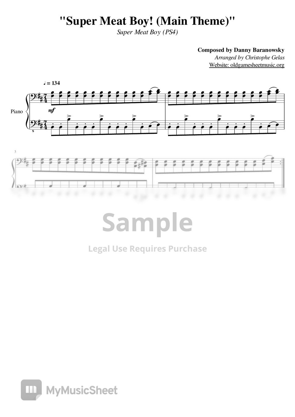 Super Meat Boy (PS4) Super Meat Boy! (Main Theme) Sheets by