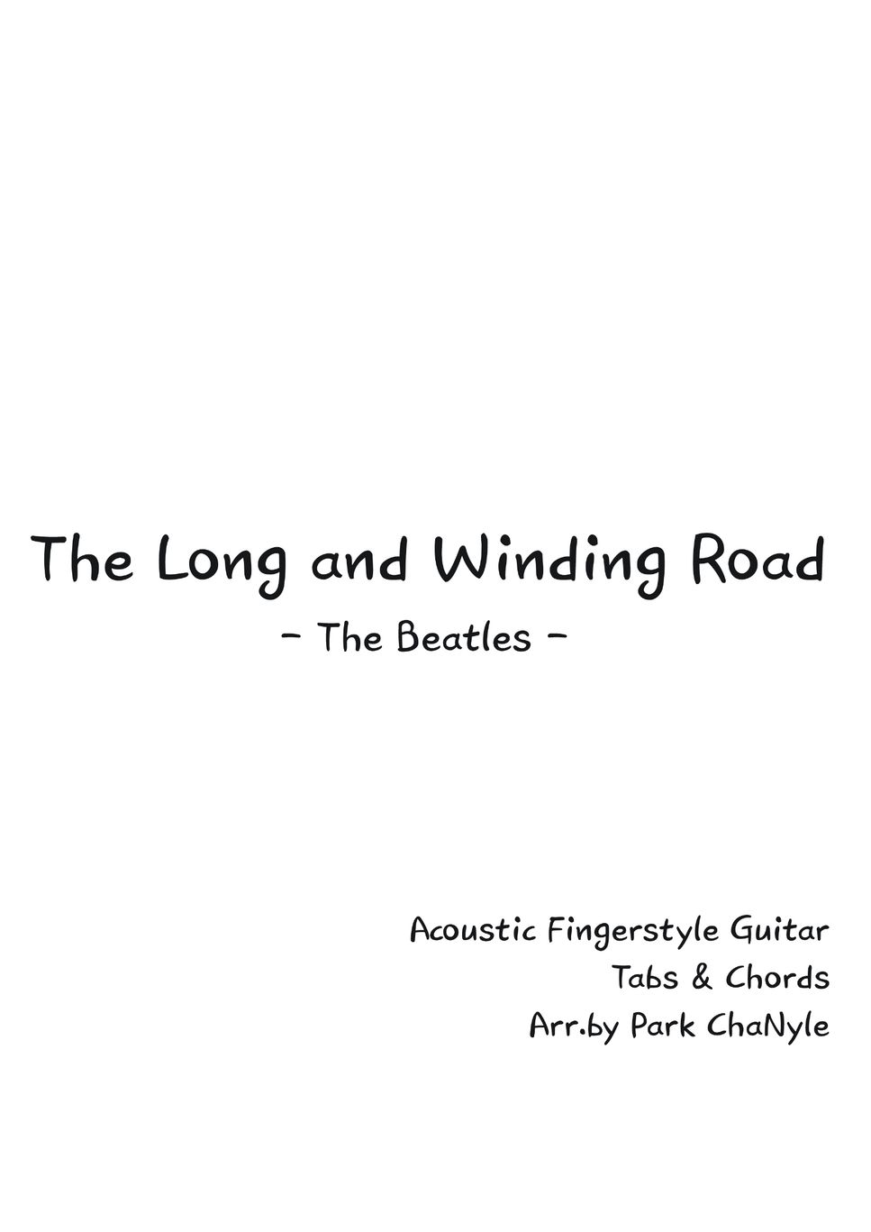 The Beatles - The Long and Winding Road (Fingerstyle Guitar) by Park ChaNyle
