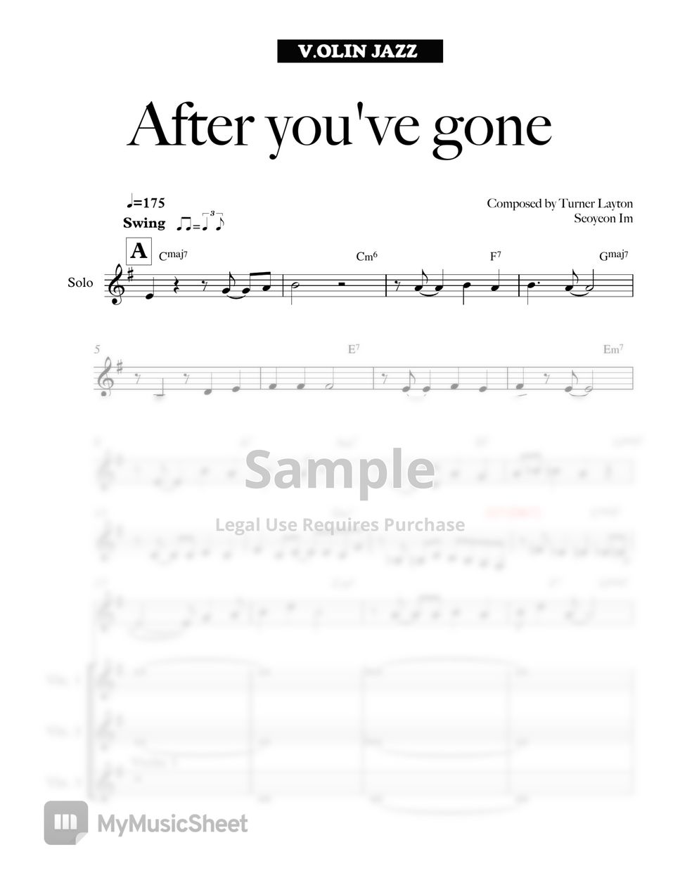 Jazz Violin - After You've Gone by V.OLIN
