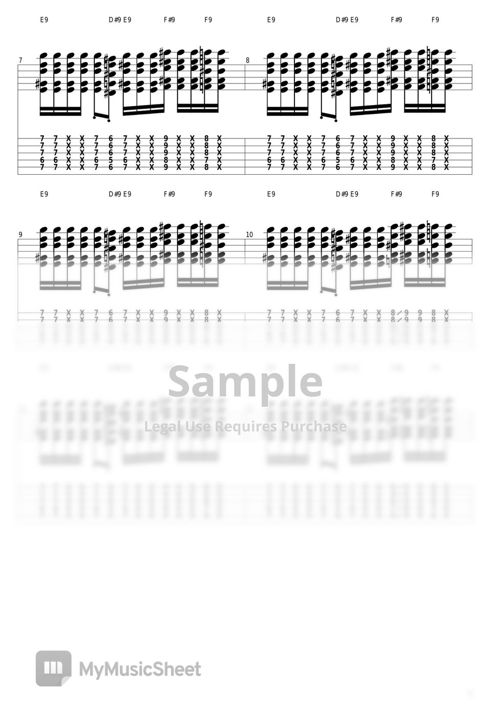 Wild Cherry - Play That Funky Music TAB+1 Staff by guitar