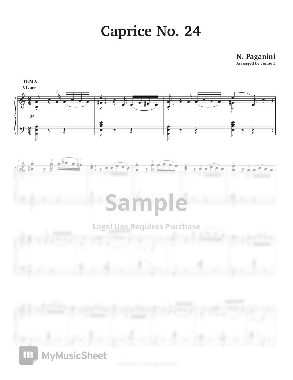 N. Paganini - Caprice No. 24 by Jinnie J