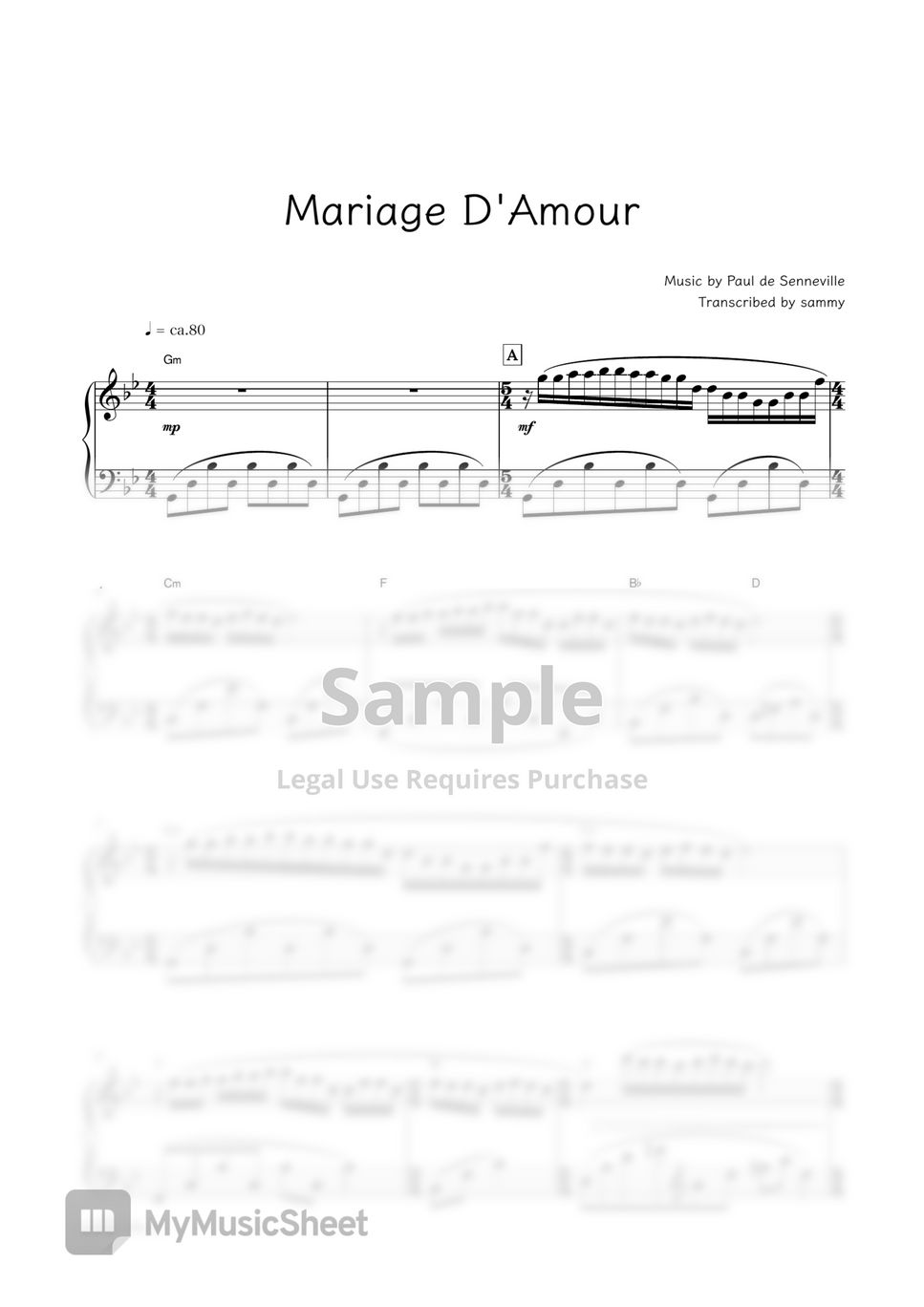 Paul de Senneville - Mariage D'Amour by sammy