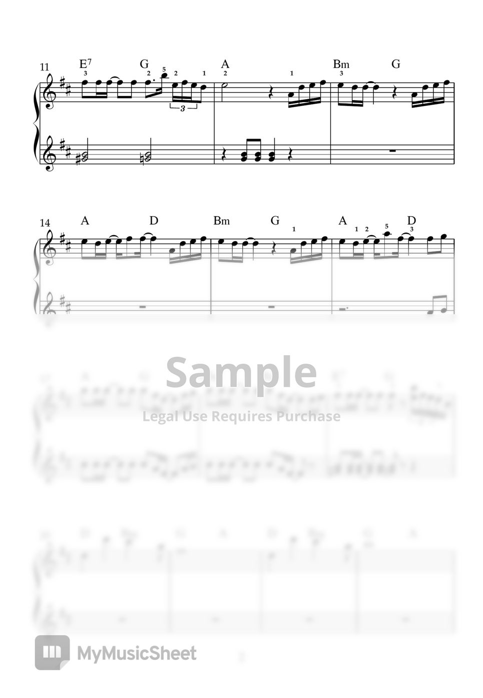 Joe Hisaishi Summer 4 Hands Sheets By JC