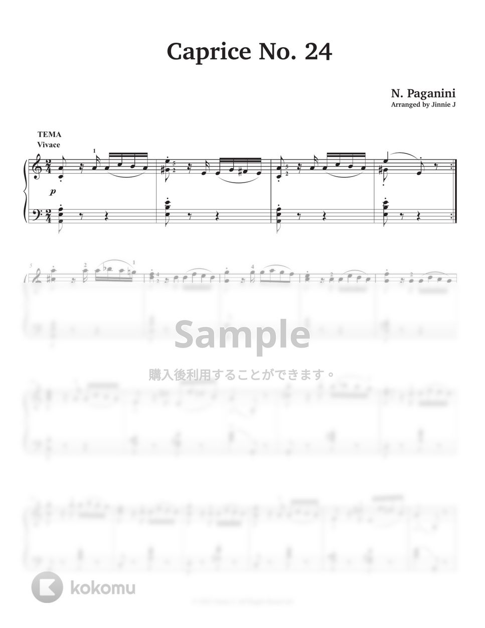 N. Paganini - Caprice No. 24 by Jinnie J