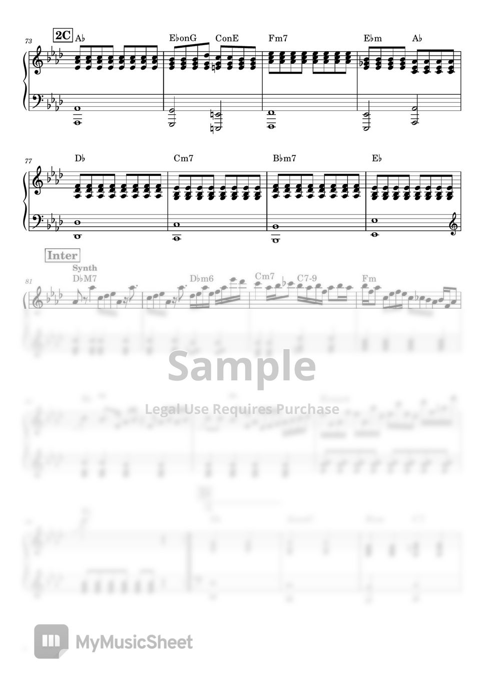 Official髭男dism - Pretender (piano part) by mame