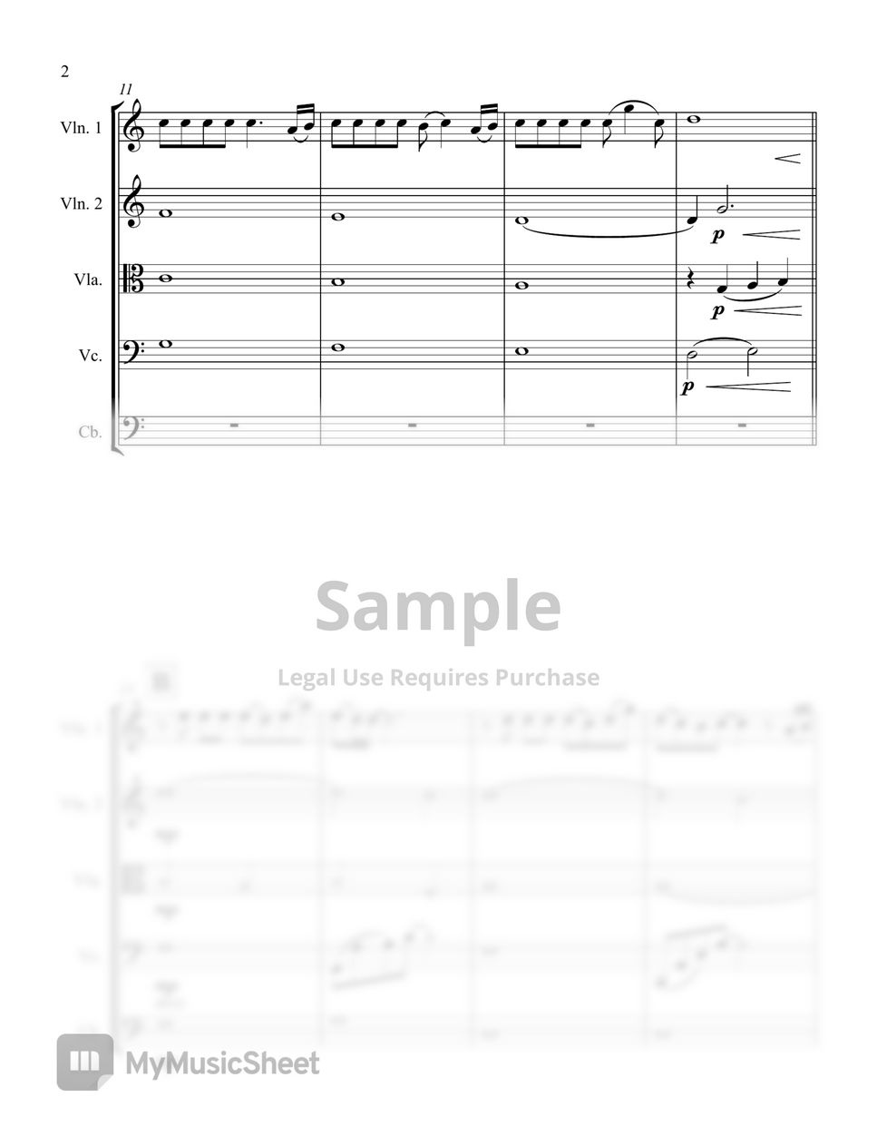 Spirited Away One Summer's Day for String Quintet 악보 by Hai Mai