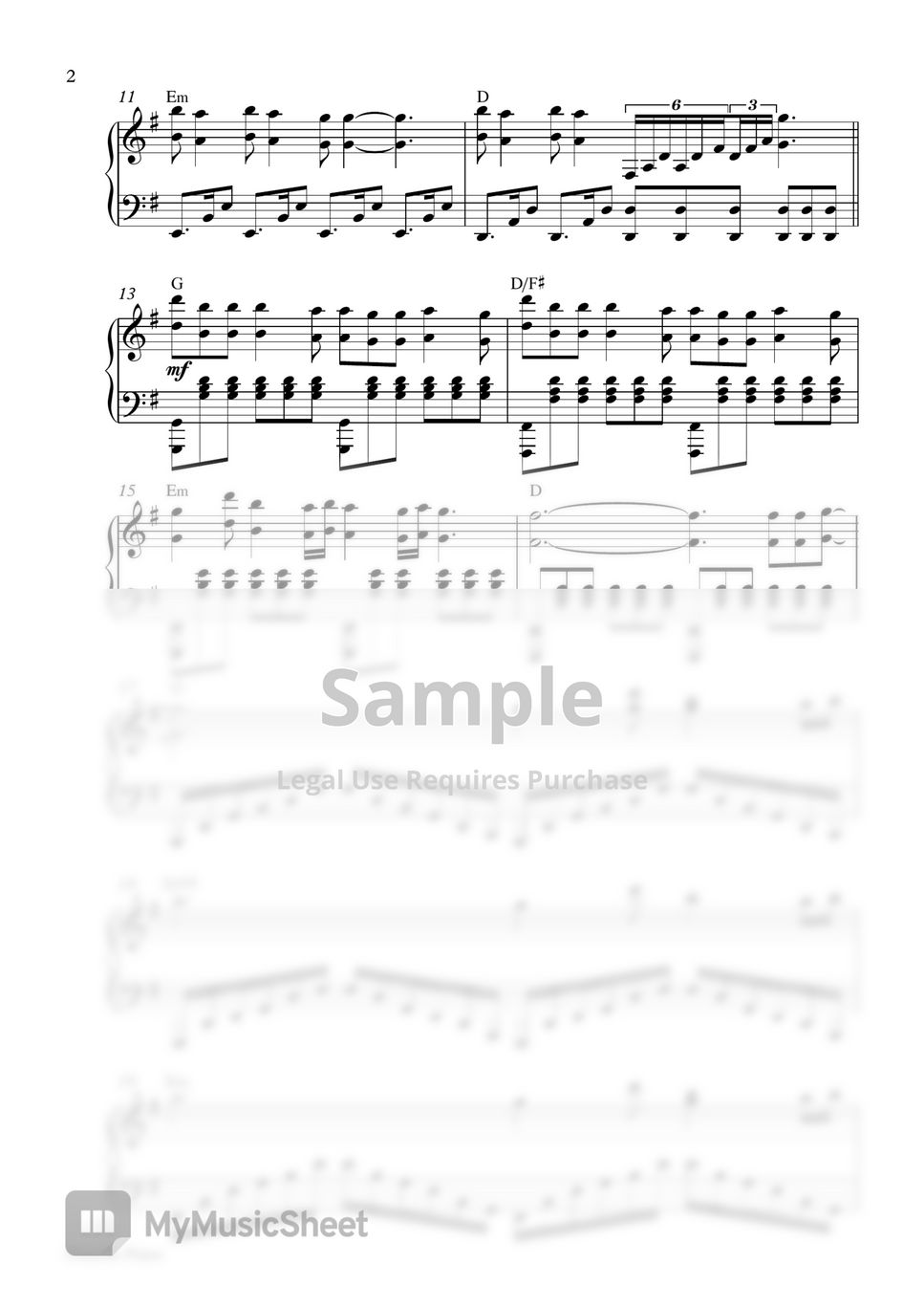 BTS V - Winter Bear (Piano Sheet) by Pianella Piano