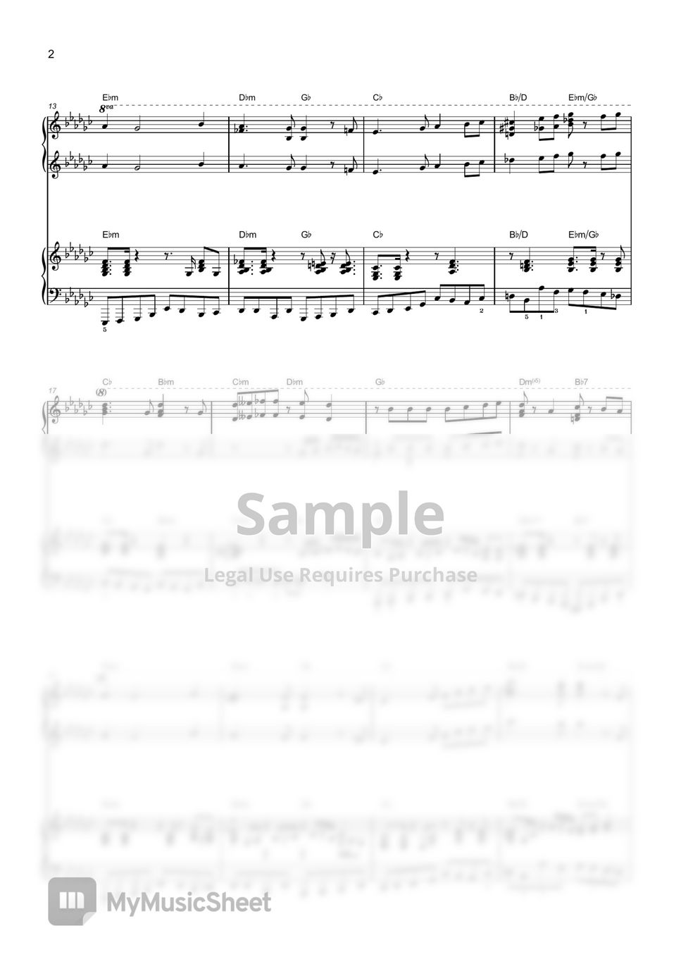 Official HIGEDANdism ミックスナッツ(Mixed Nuts Four Hands) Sheets by THETA