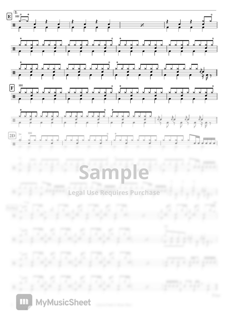 Mark Ronson Uptown Funk Ft Bruno Mars Sheets By Cookai S J Pop Drum Sheet Music