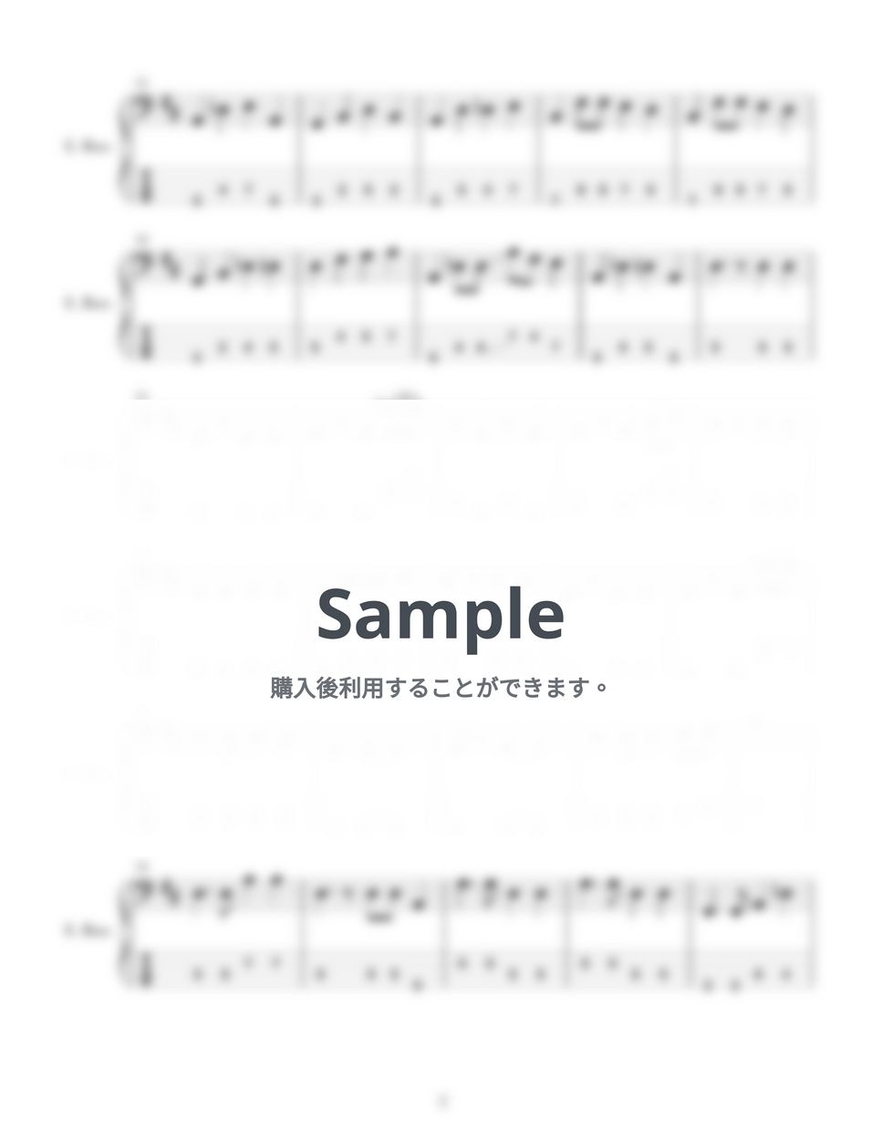 あいみょん - 青春と青春と青春 (４弦ベースTAB譜、PDF6枚) by G's score