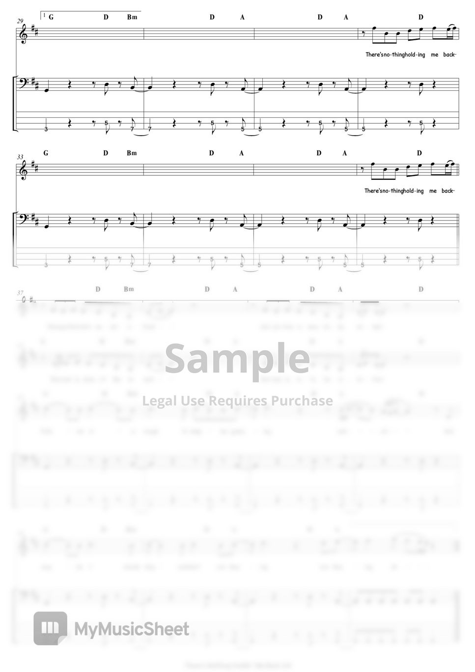 Shawn Mendes - There's Nothin' Holidin' Me Back (Bass 베이스)