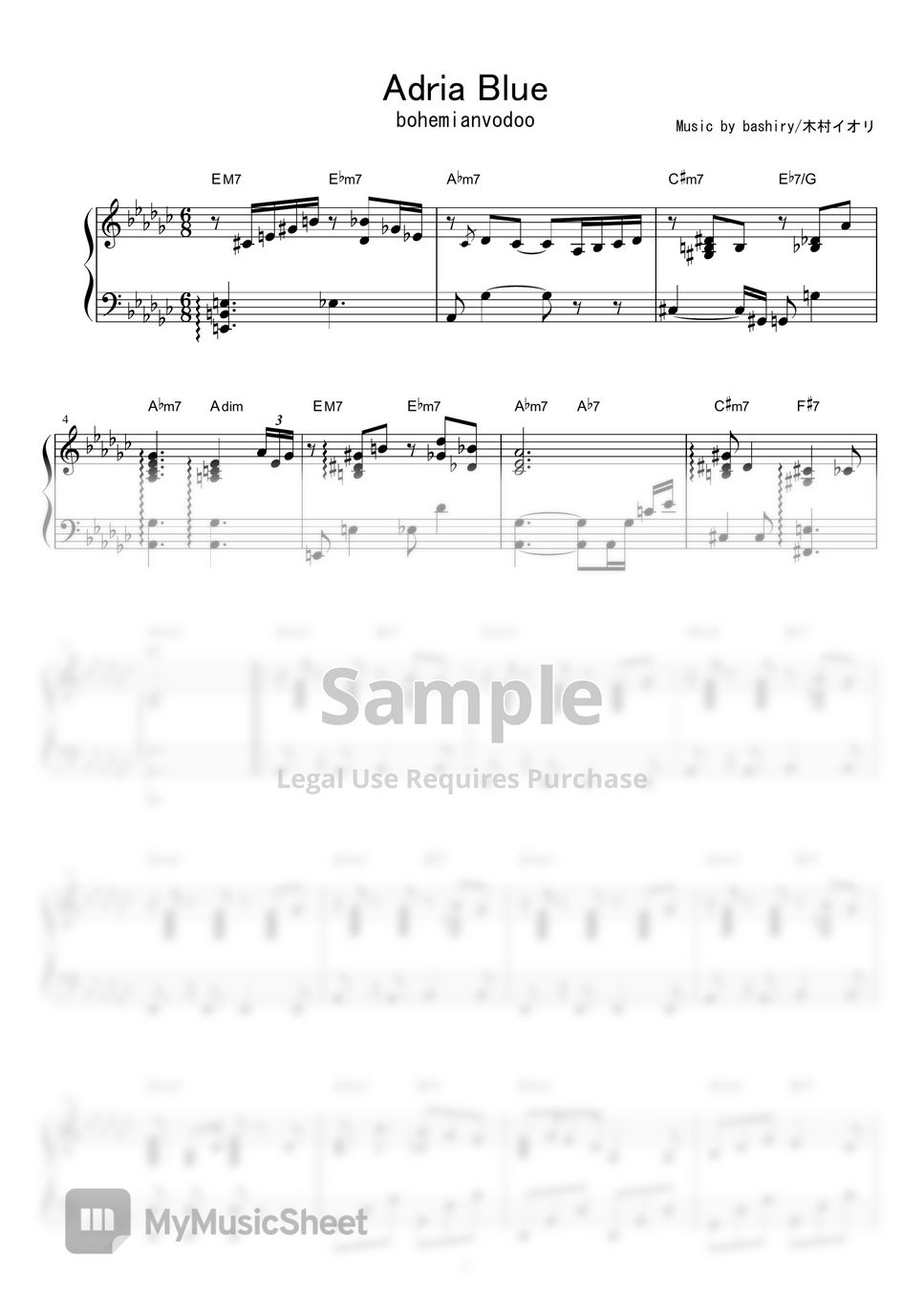 bohemianvoodoo - Adria Blue by piano*score