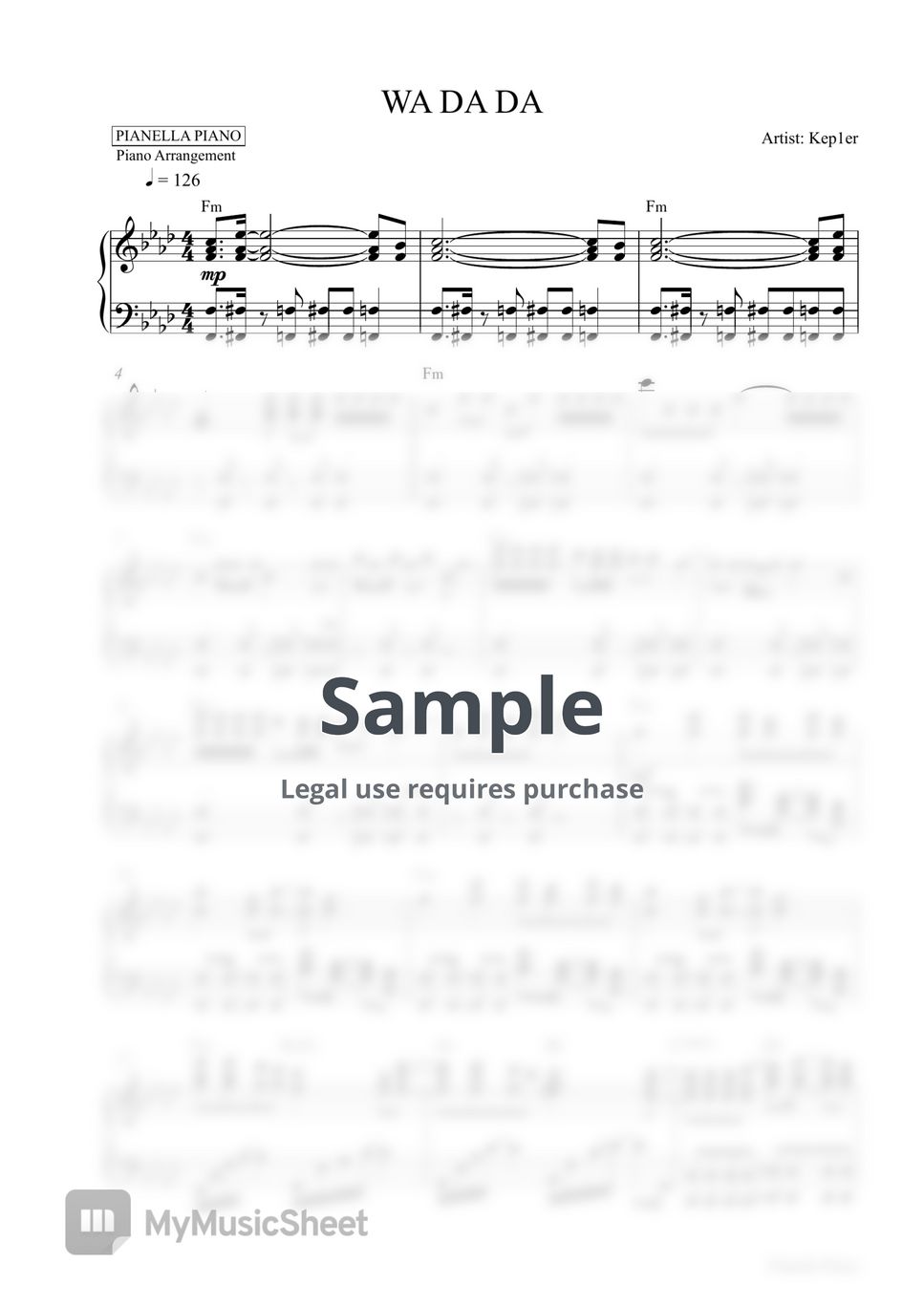 Kep1er - WA DA DA (Piano Sheet) by Pianella Piano