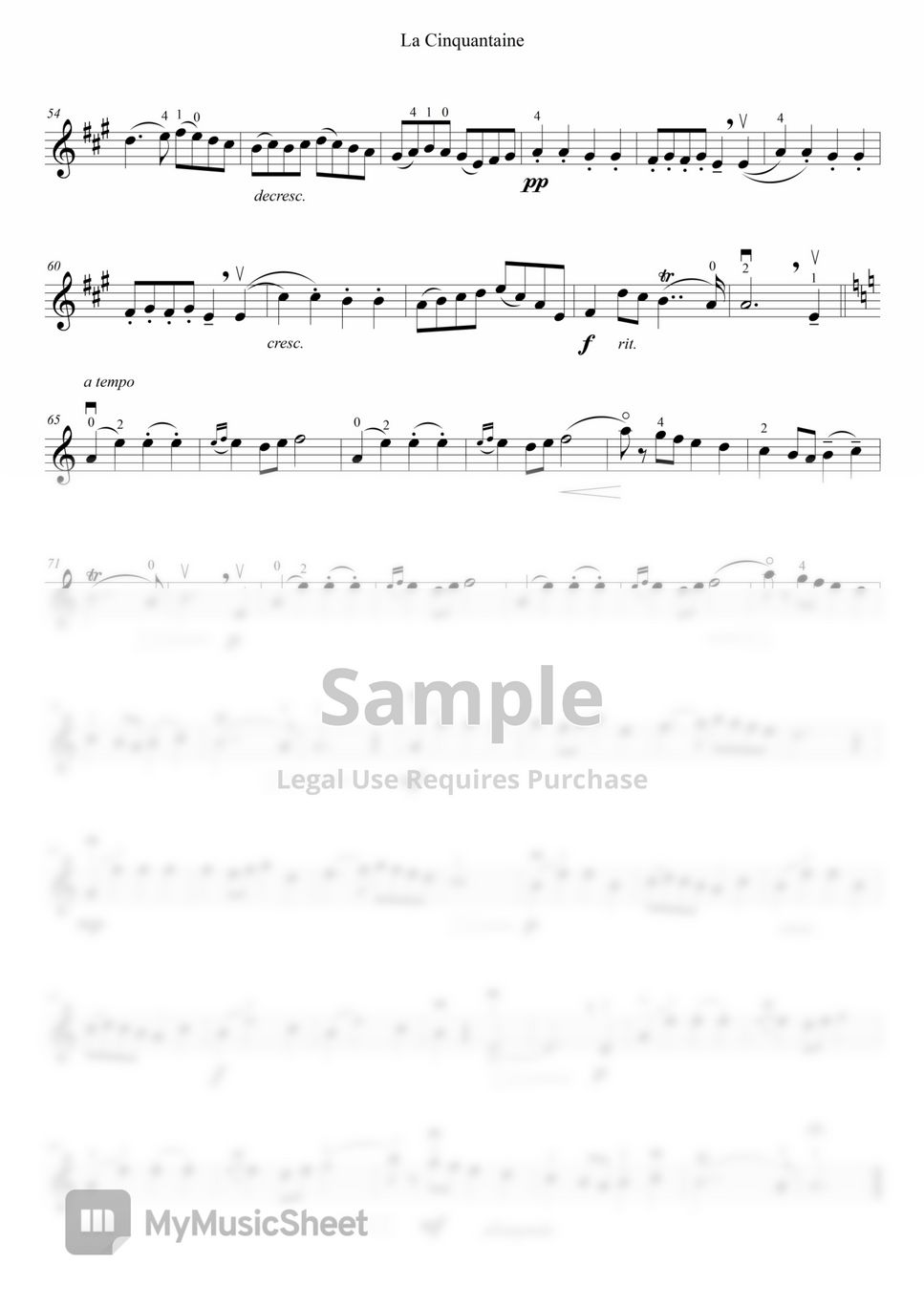 Marie - La Cinquantaine 금혼식 (Violin) (MR포함) by Lee