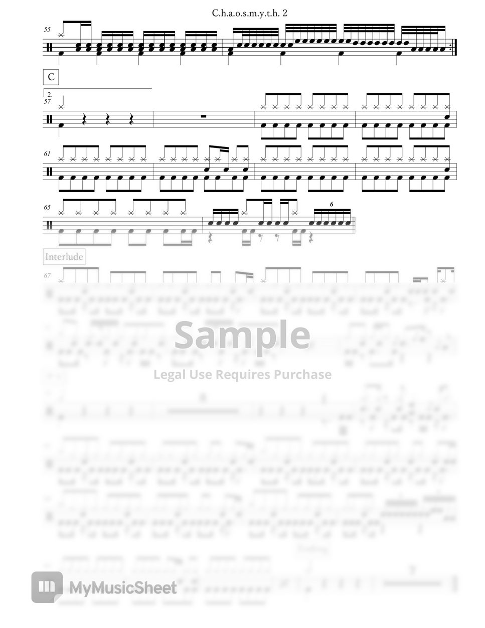 ONE OK ROCK C.h.a.o.s.m.y.t.h. Sheets by Arkadia Drums