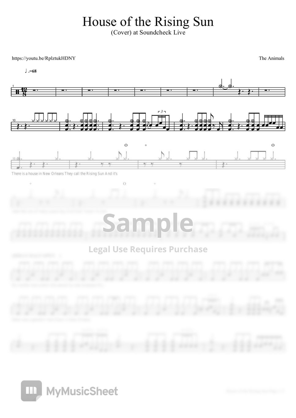 the-animals-house-of-the-rising-sun-cover-at-soundcheck-live-sheets