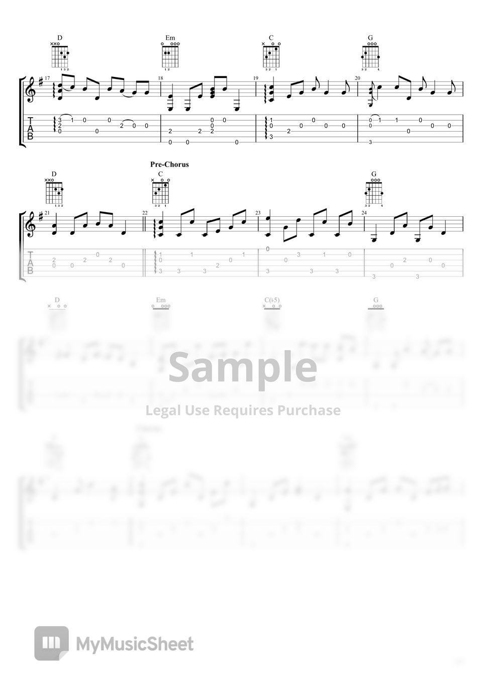 All Of Me - John Legend  Fingerstyle Guitar Tab 