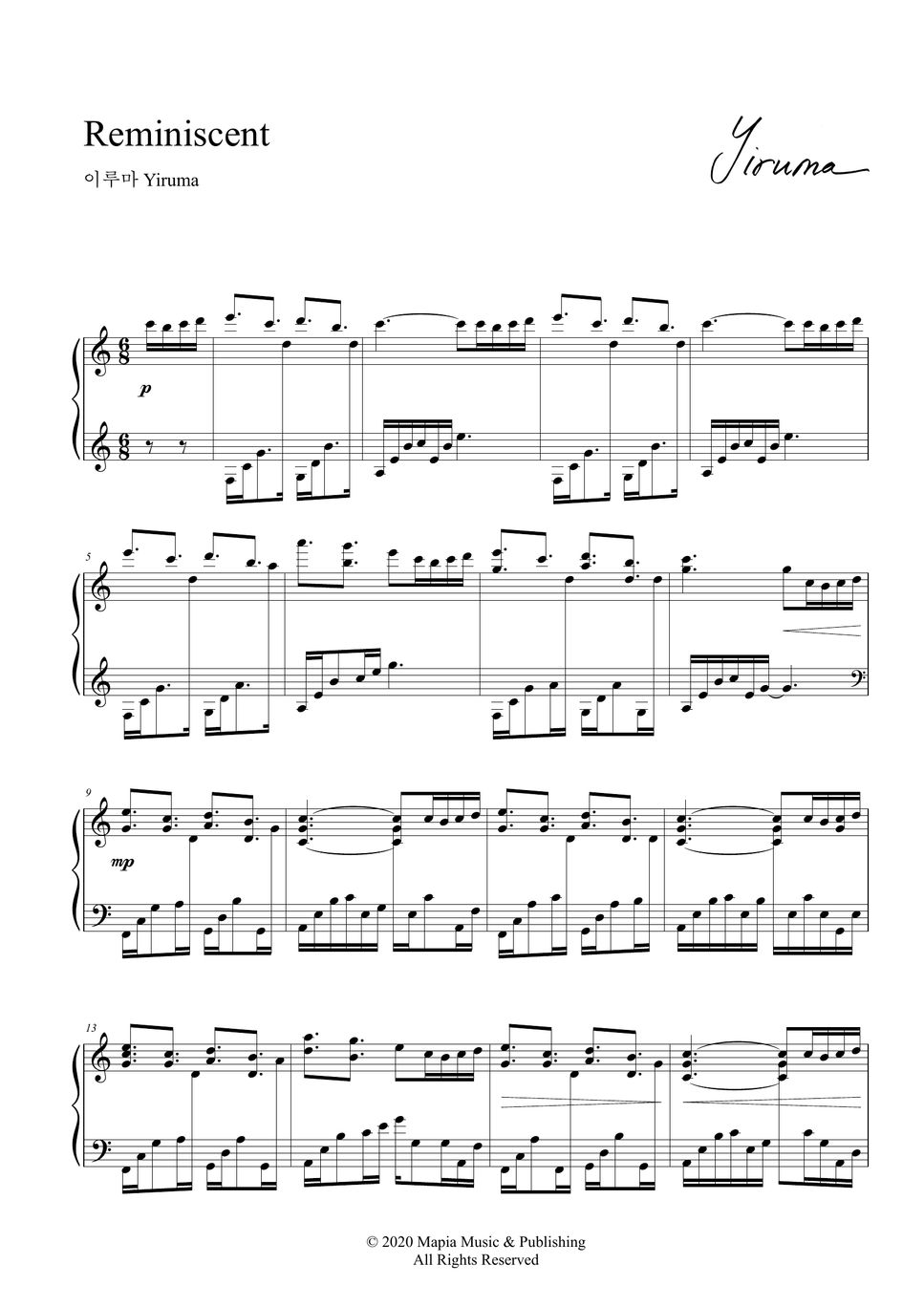 Yiruma Reminiscent (The Best Album) Hoja