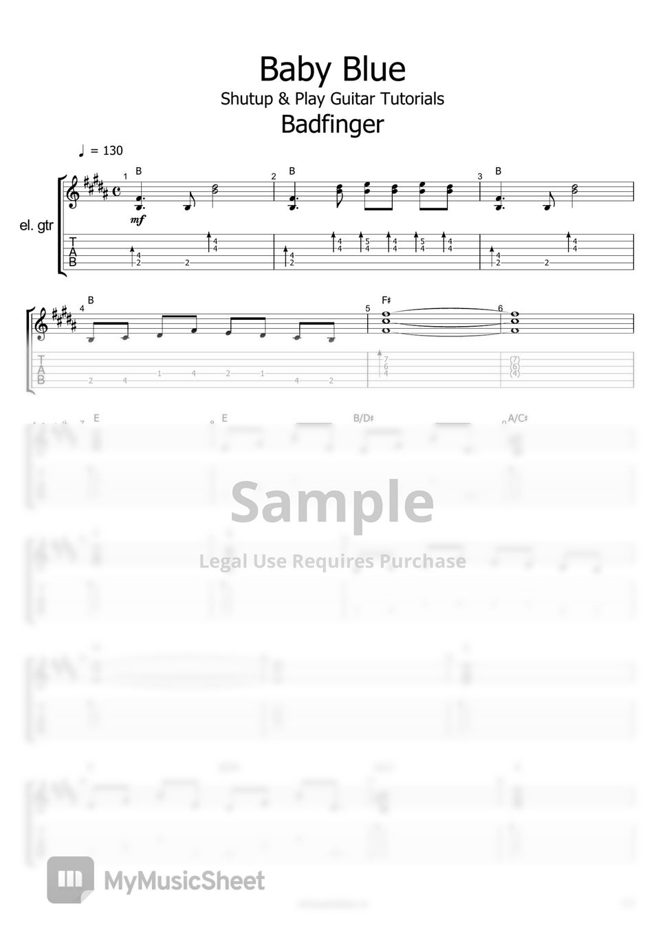 Badfinger Baby Blue Sheets by Shutup & Play Guitar Tutorials