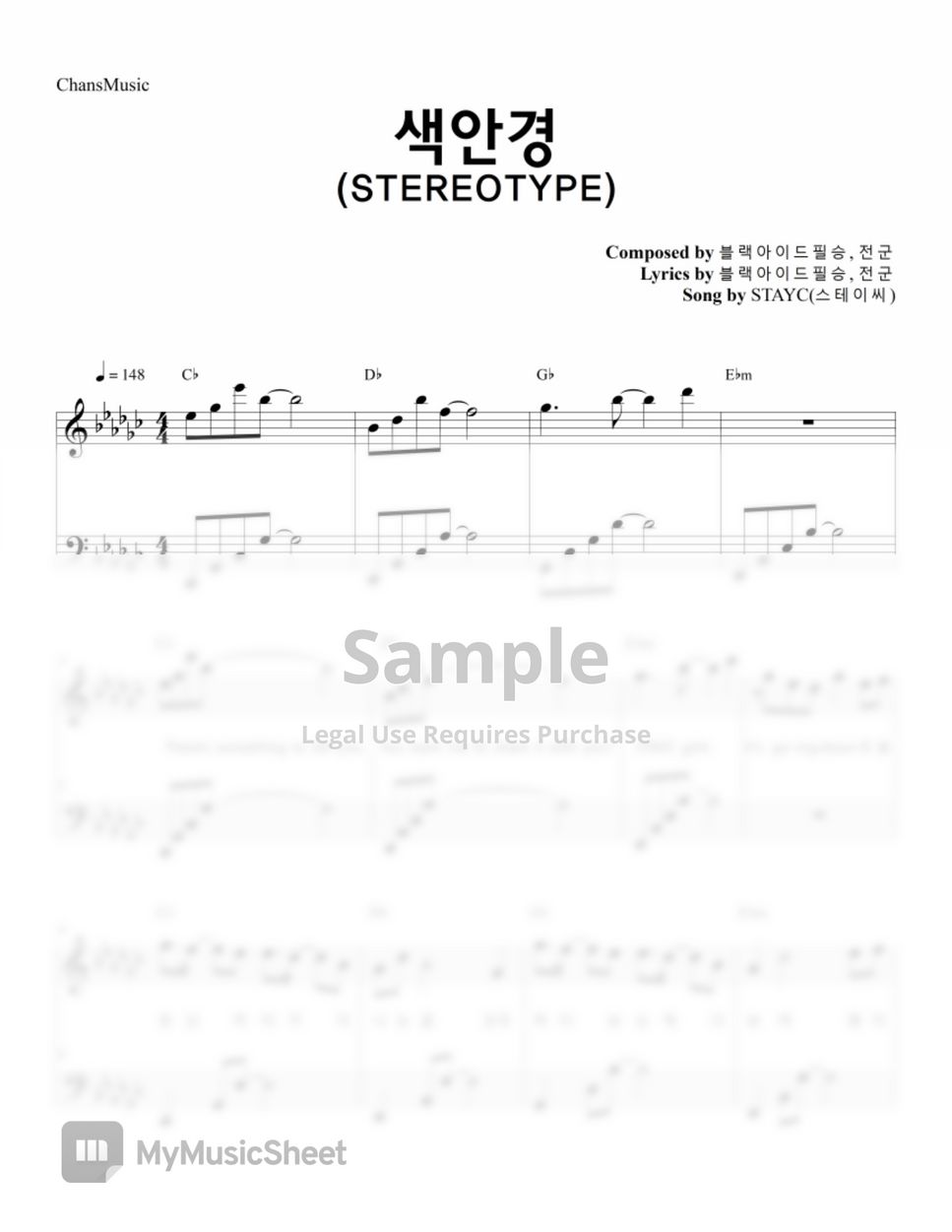 STAYC - STEREOTYPE (색안경) (Easy Version) by ChansMusic