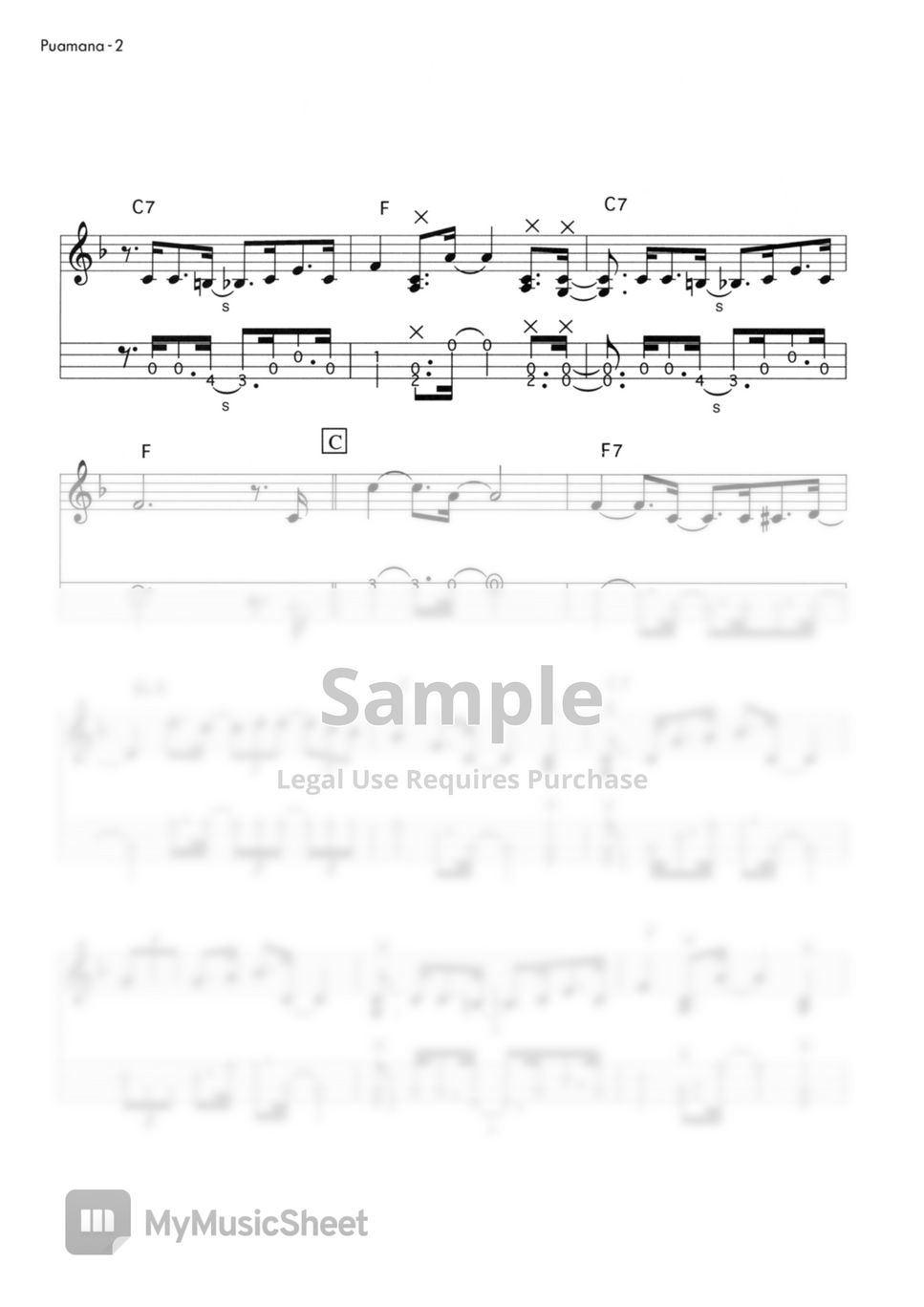 Herb Ohta(Ohta san) PUA MANA (Herb Ohta Style Ukulele Solo) Sheets by