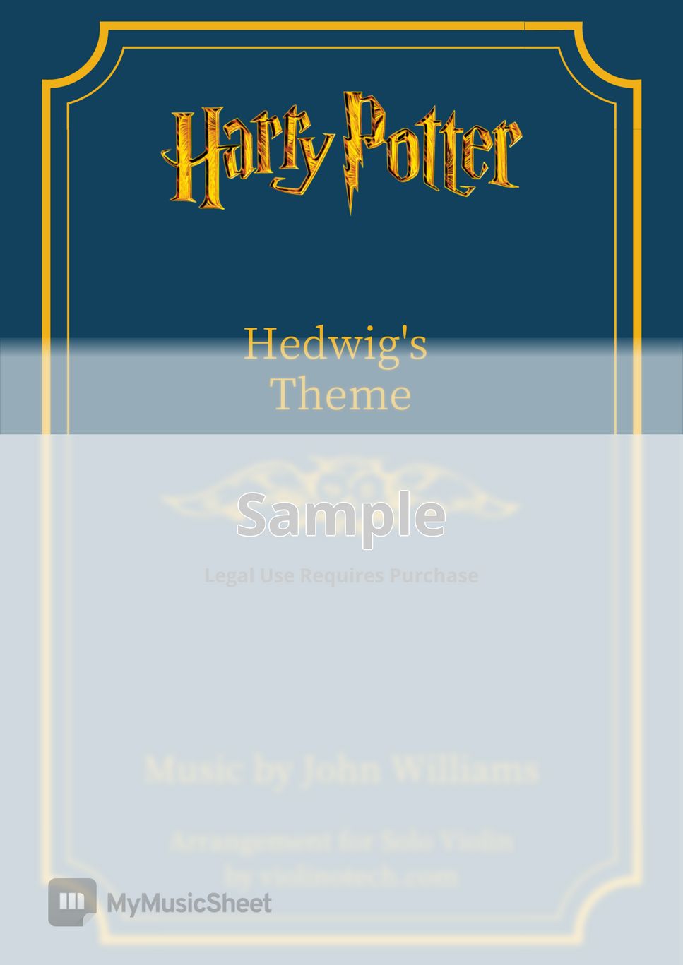 John Williams Harry Potter Hedwigs Theme Violin Solo Sheets By Violinotech 5355