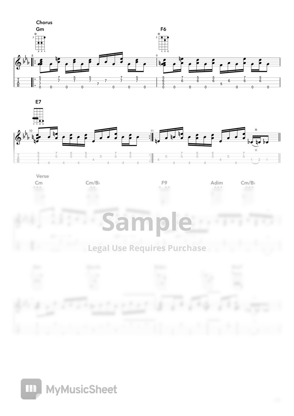 Radiohead paranoid android tab 1staff by 4stringboy