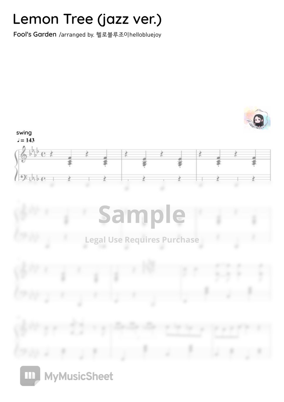 fools-garden-lemon-tree-jazz-ver-sheets-by