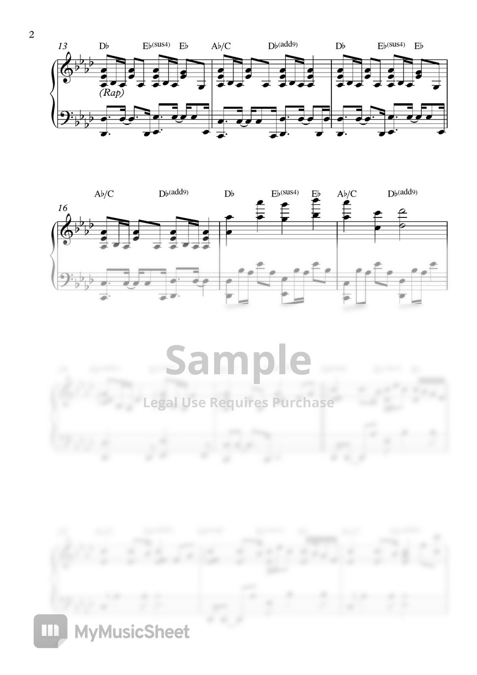 BTS - Blue & Grey (Piano Solo) Sheets by Pineapplechord