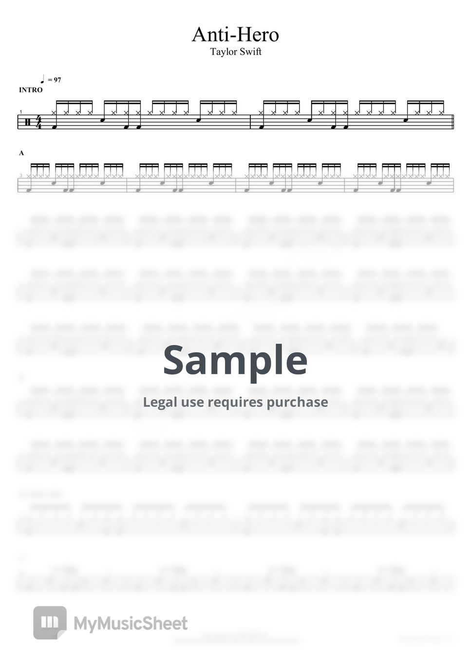 Taylor Swift - Anti-Hero Sheets by COPYDRUM