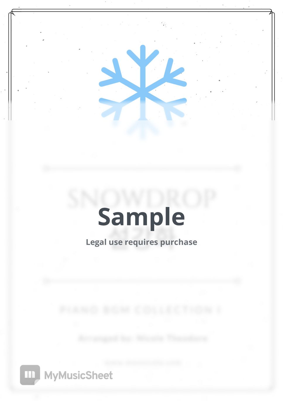 Snowdrop Snowdrop Piano BGM Album I Sheets by Nicole Theodore (moosicole)