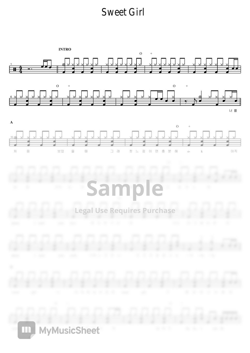 B1A4 Sweet Girl.pdf Sheets by COPYDRUM