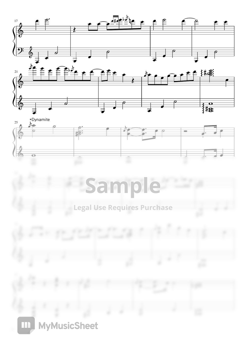Bts bts jazz medley 5 songs sheets by 