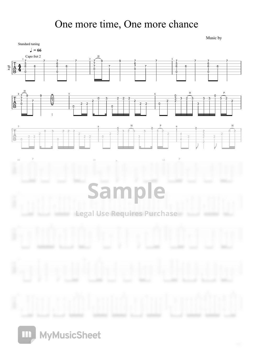 山崎まさよし - One more time, One more chance Sheets by Shin Izumi