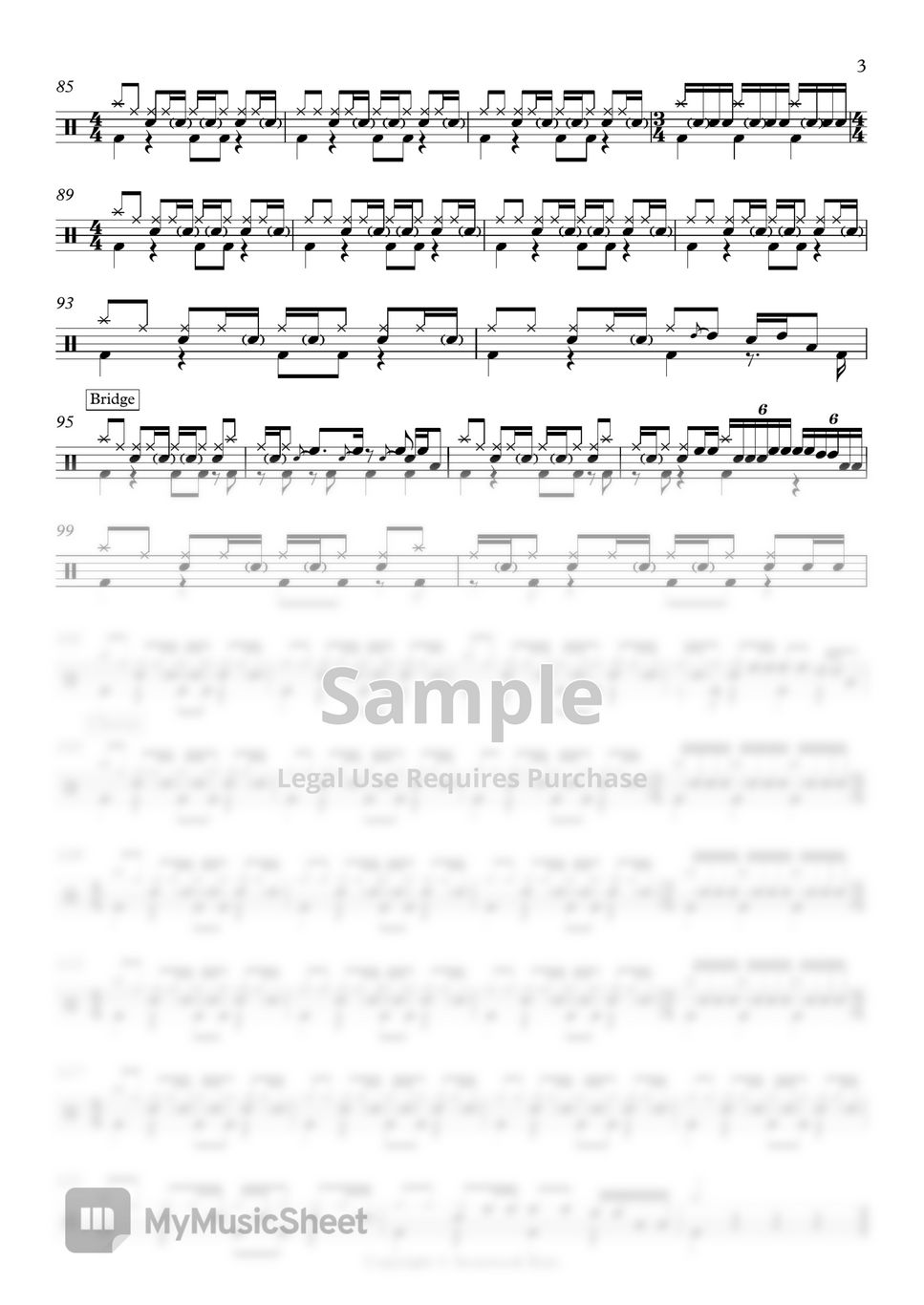 Oasis - Stand By Me (드럼악보) by Seonwook Kim