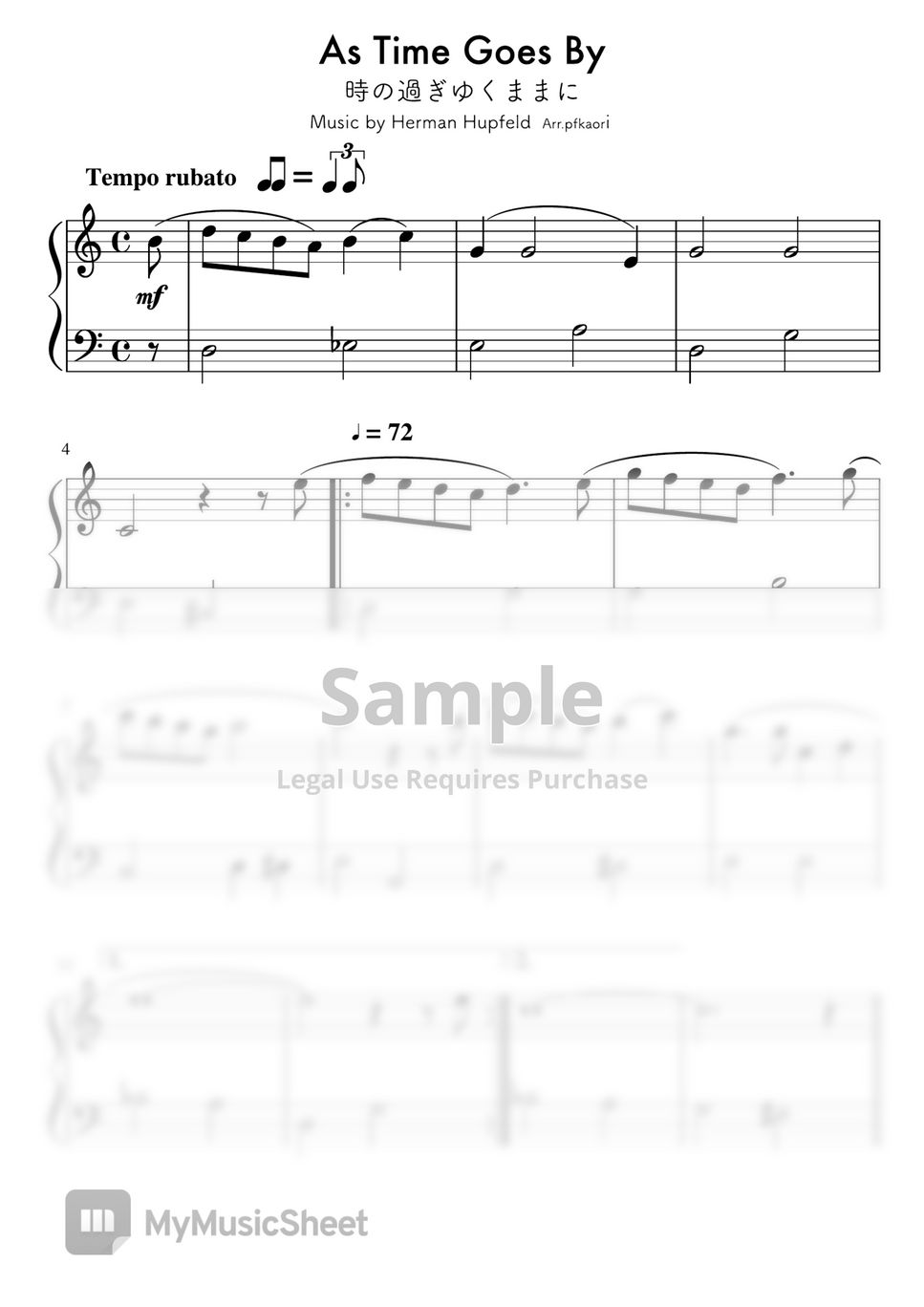 herman-hupfeld-as-time-goes-by-piano-solo-elementary-beginner
