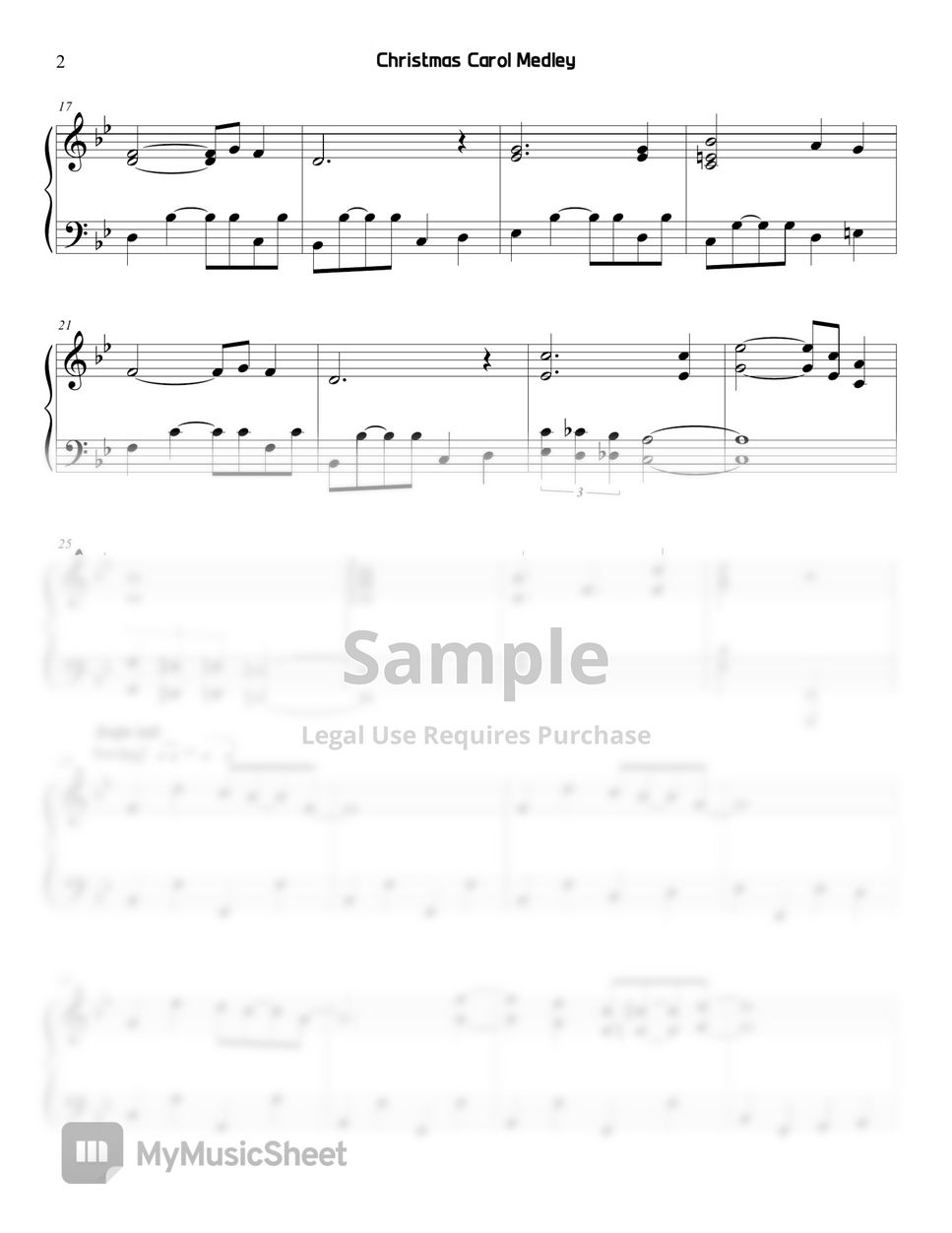 Christmas - Carol Medley, 6 pieces (Original) by Sunny Fingers Piano
