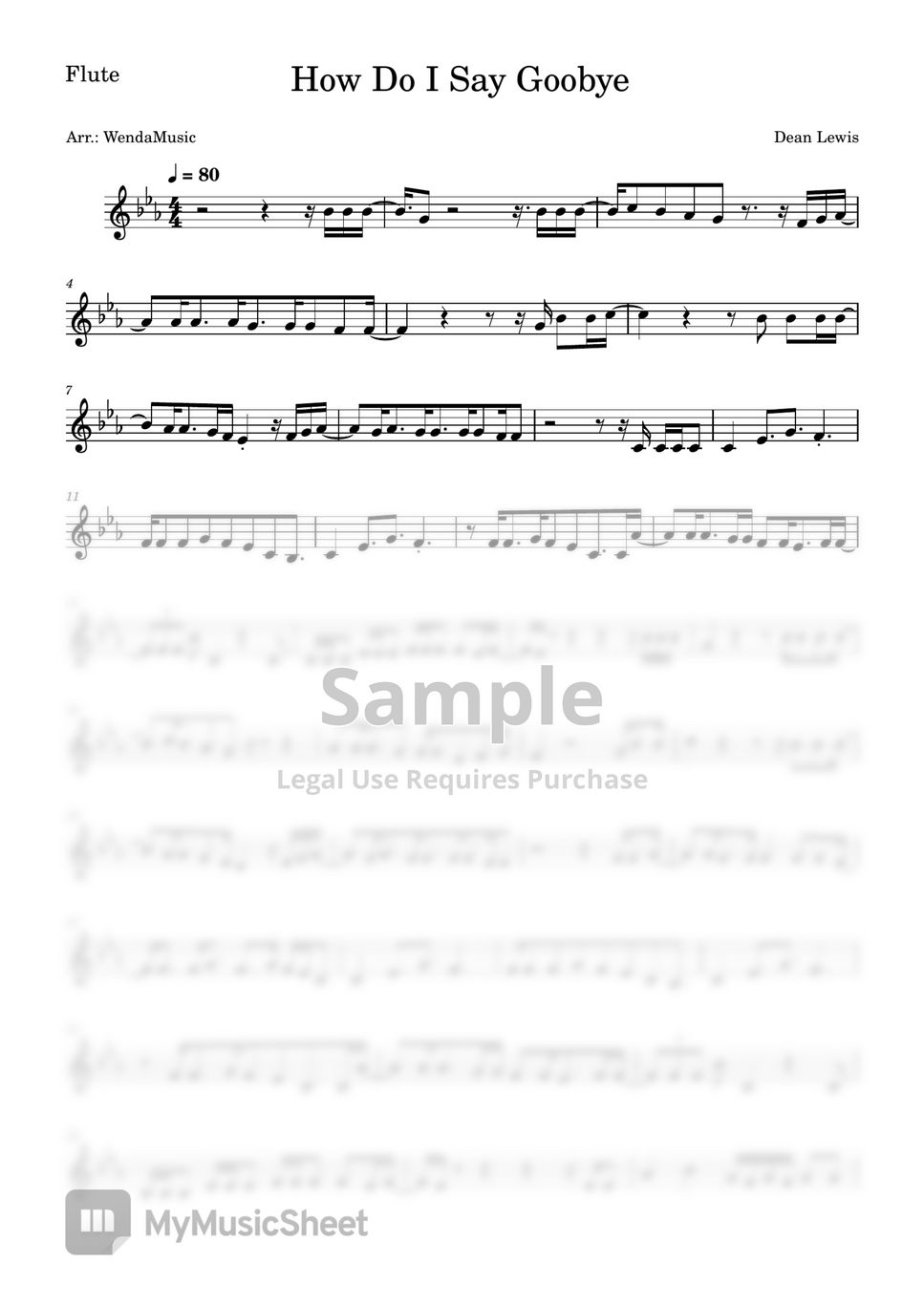 dean-lewis-how-do-i-say-goodbye-flute-by-wendamusic