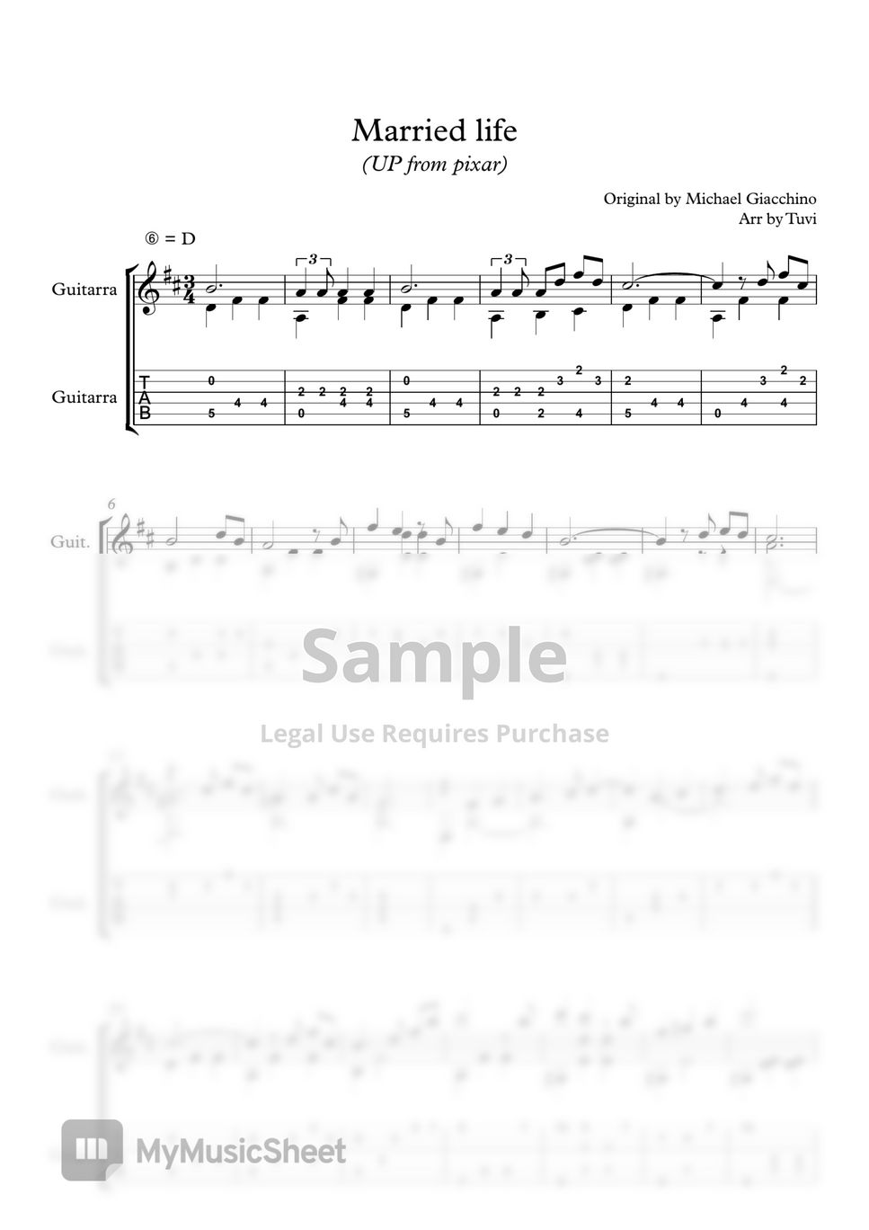 michael-giacchino-married-life-classical-guitar-guitar-cover-tab