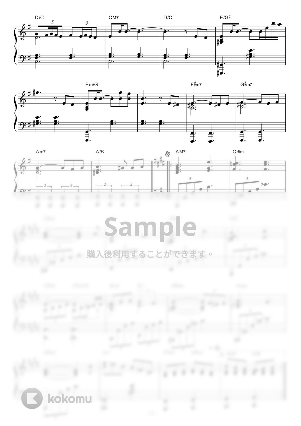 bohemianvoodoo - 石の教会 楽譜 by piano*score