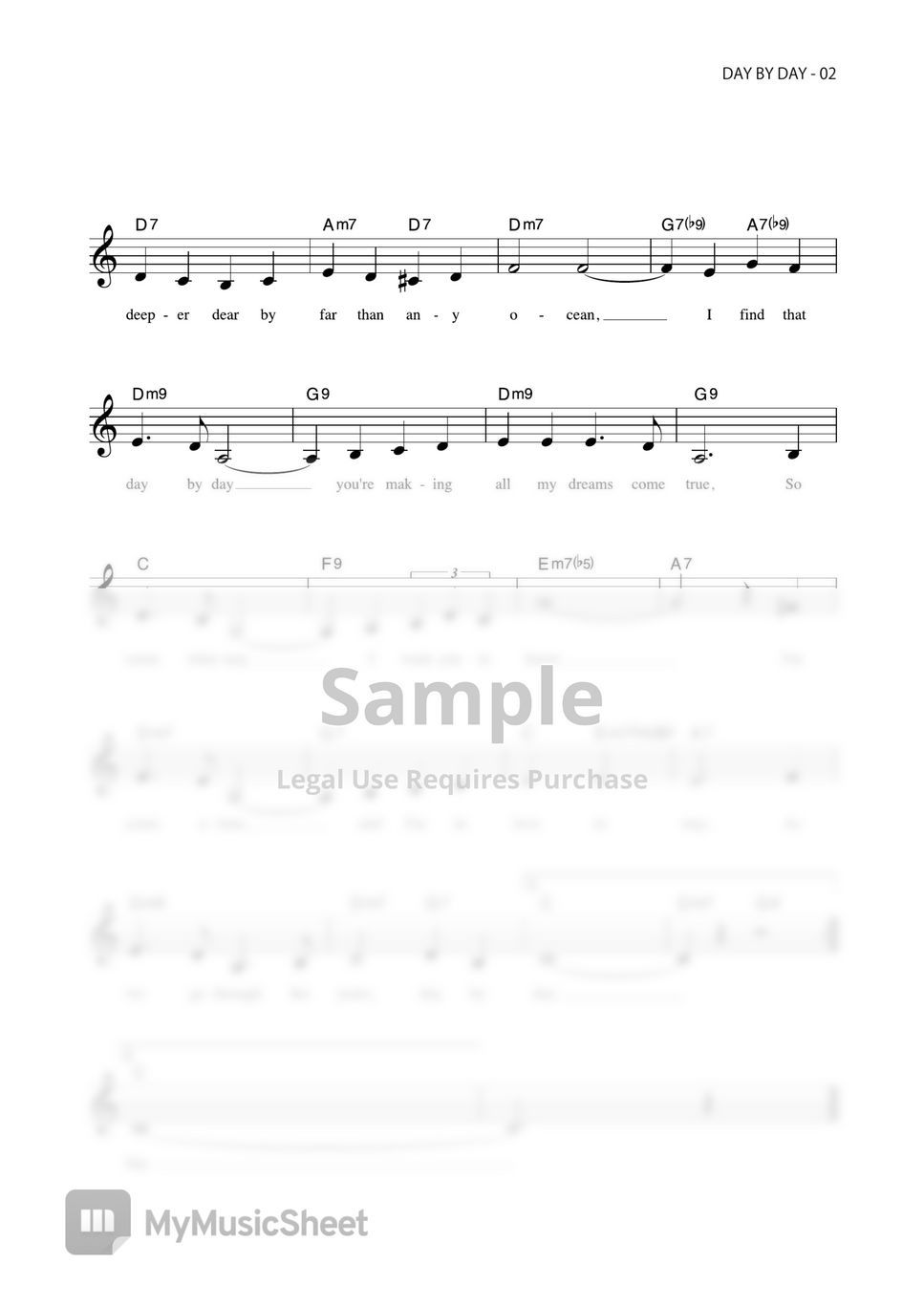 Day by day vocal magazine sheets by far east island record