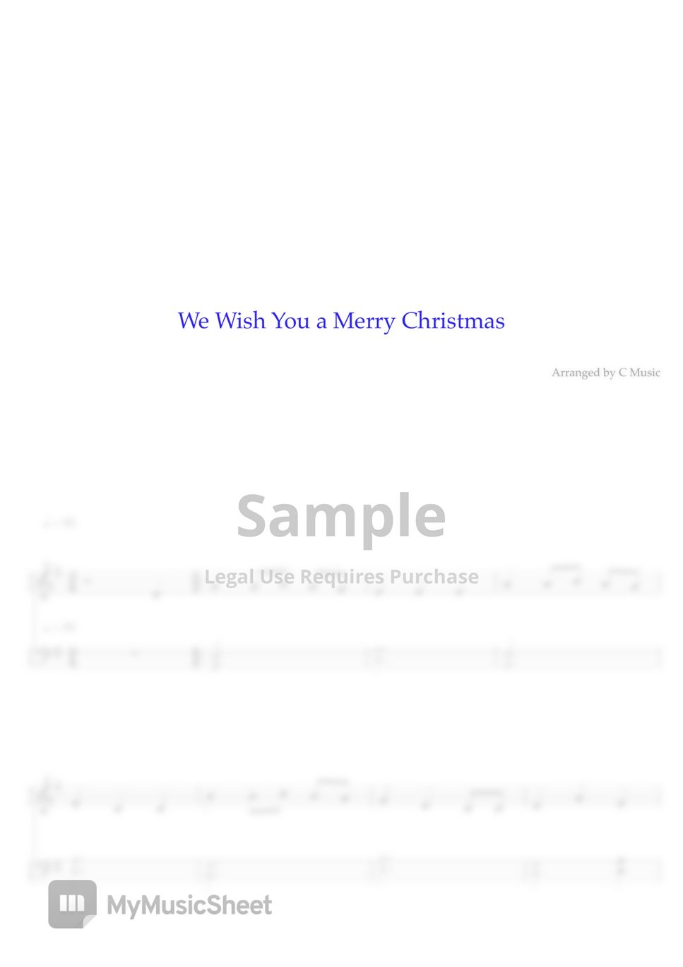 English Folk Song - We Wish You a Merry Christmas (Easy Version) by C Music