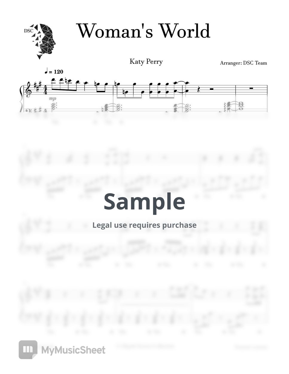 Katy Perry - Woman's World by Digital Scores Collection