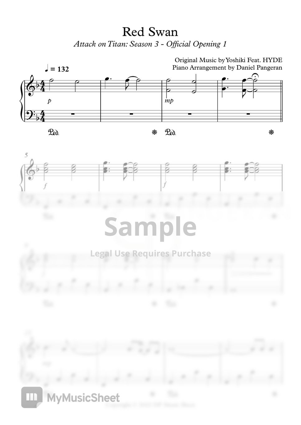 Yoshiki Red Swan (Attack on Titan Season 3 Official Opening 1